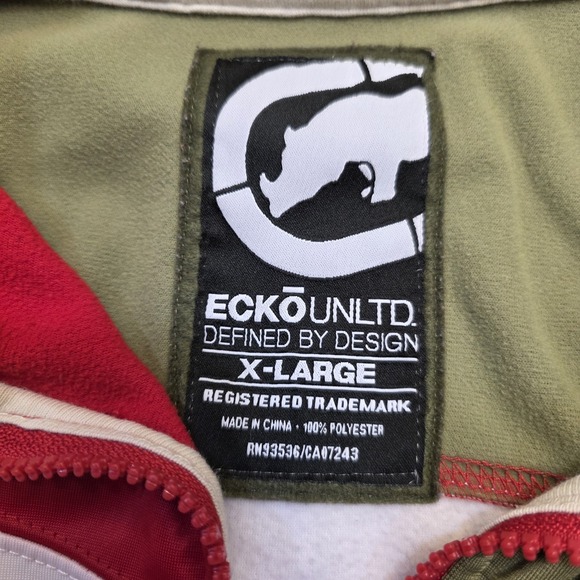 VTG Ecko Unltd Jacket Windbreaker Men's XL Rhino Full Zip Track Casual Big Logo - Picture 3 of 11